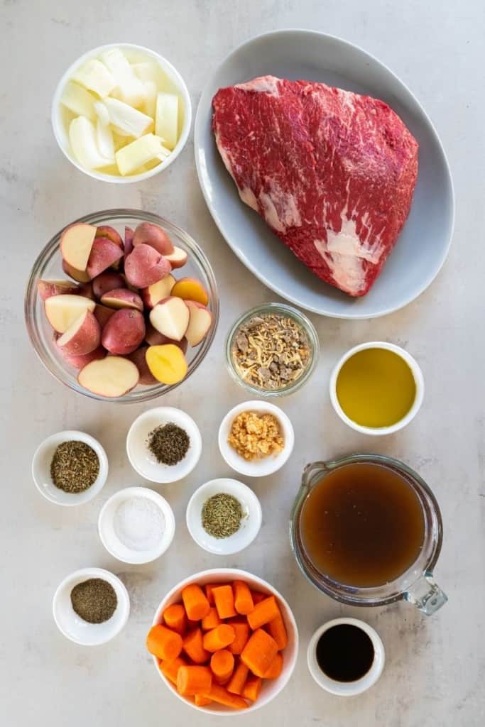 prepared ingredients for crock pot tri tip