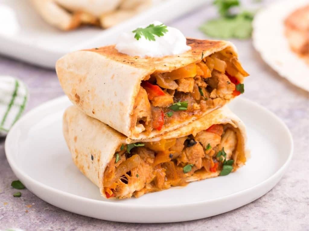 Chicken Fajita Wrap Everyday Family Cooking
