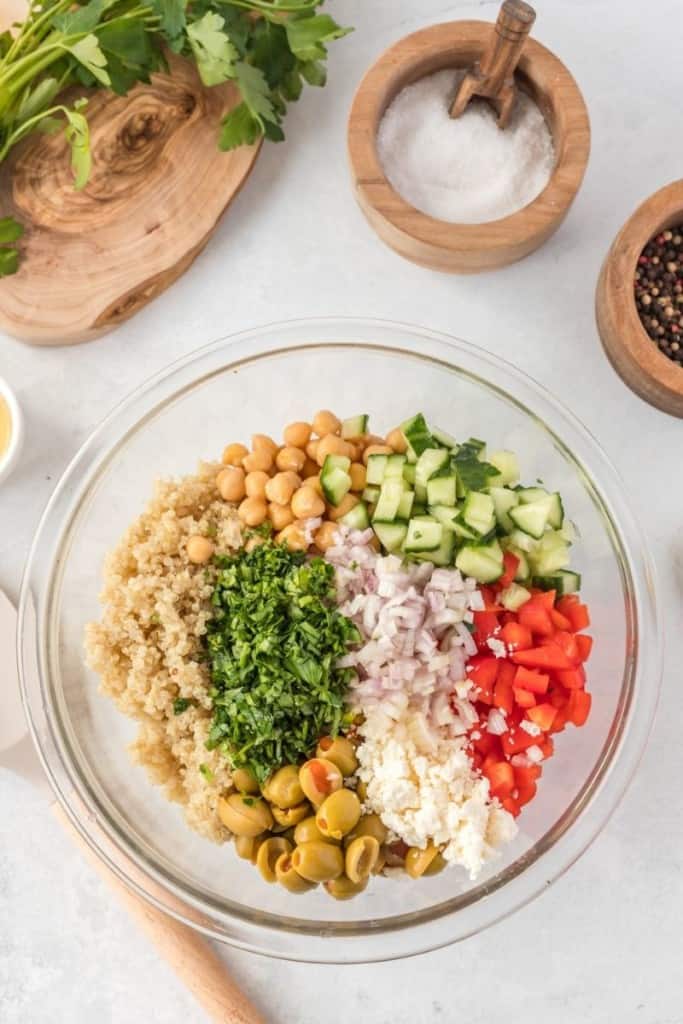 combine ingredients together in large salad bowl