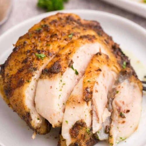 Crispy and juicy air fryer bone in chicken thigh
