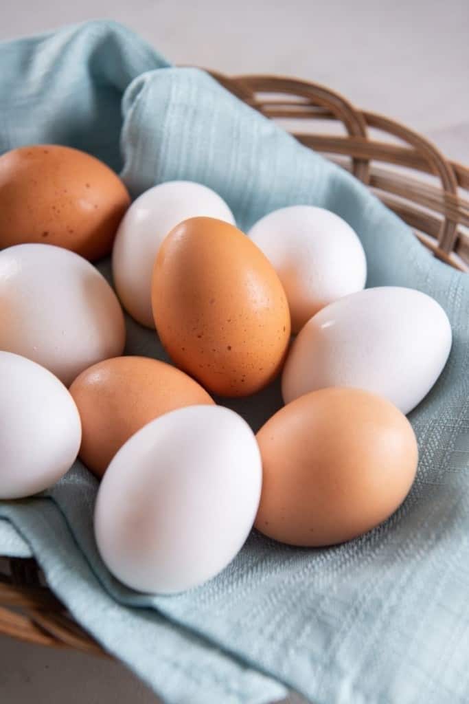 prepared ingredients for fried egg in air fryer