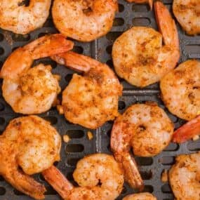 shrimp cooking in air fryer