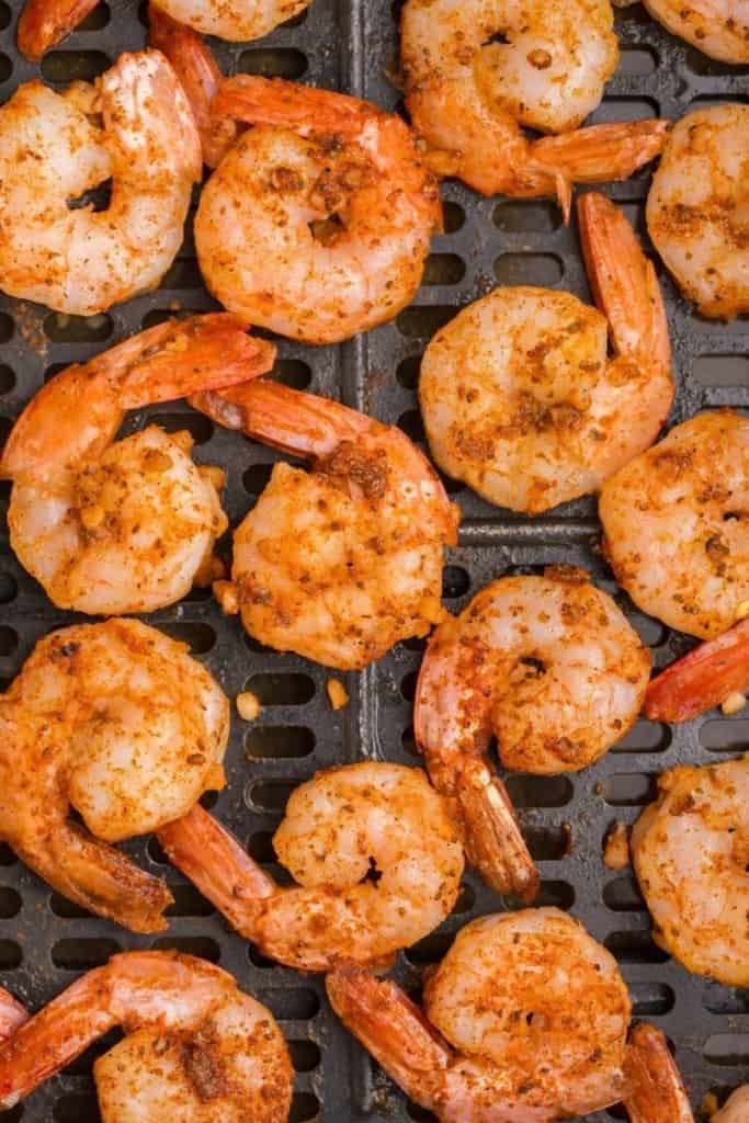 shrimp cooking in air fryer