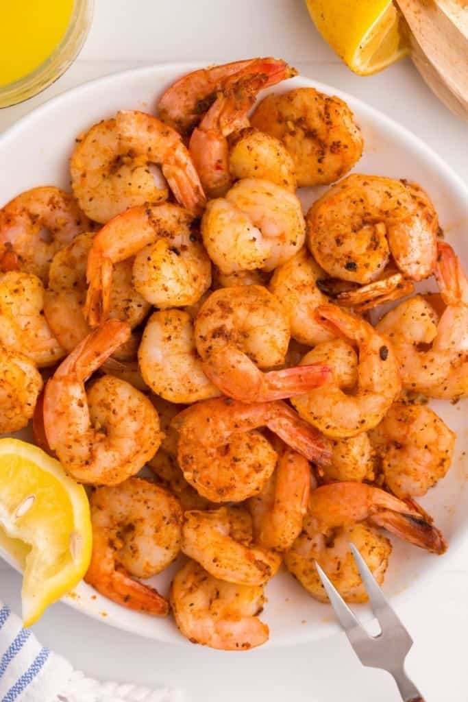 cooked shrimp in bowl