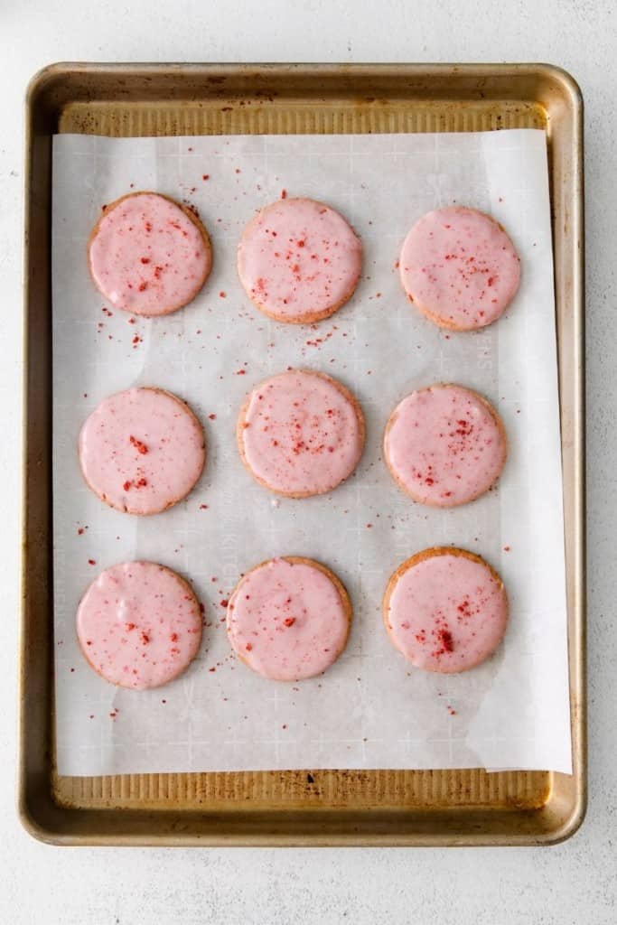 glaze cookies once they have chilled after baking