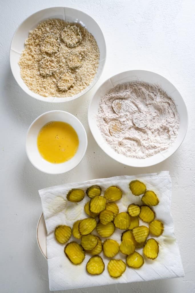 ingredients to make air fryer pickles