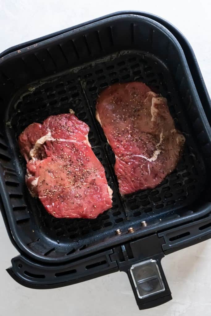 fresh sirloin steak in air fryer