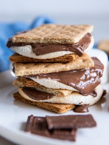 A stack of air fryer s'mores