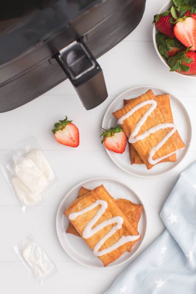 cooked toaster strudel on plates