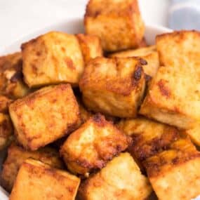 stack of air fried tofu