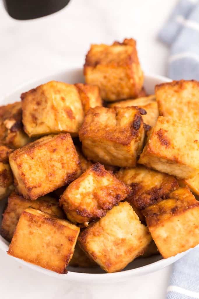 stack of air fried tofu