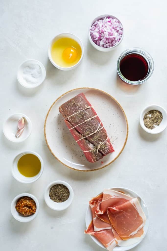 ingredients to make beef wellington