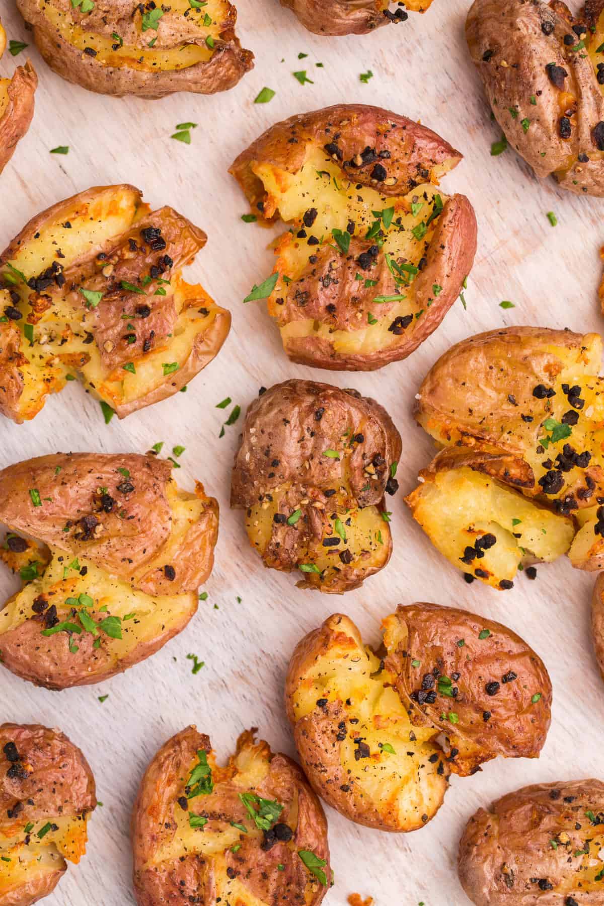 Air Fryer Smashed Potatoes - Savory Thoughts