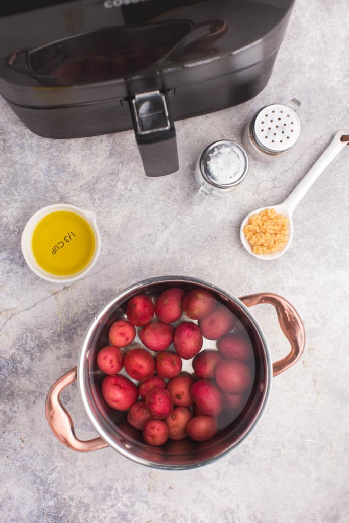 ingredients to make smashed potatoes in air fryer