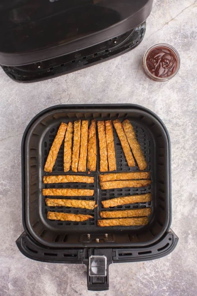 cooked air fryer tempeh