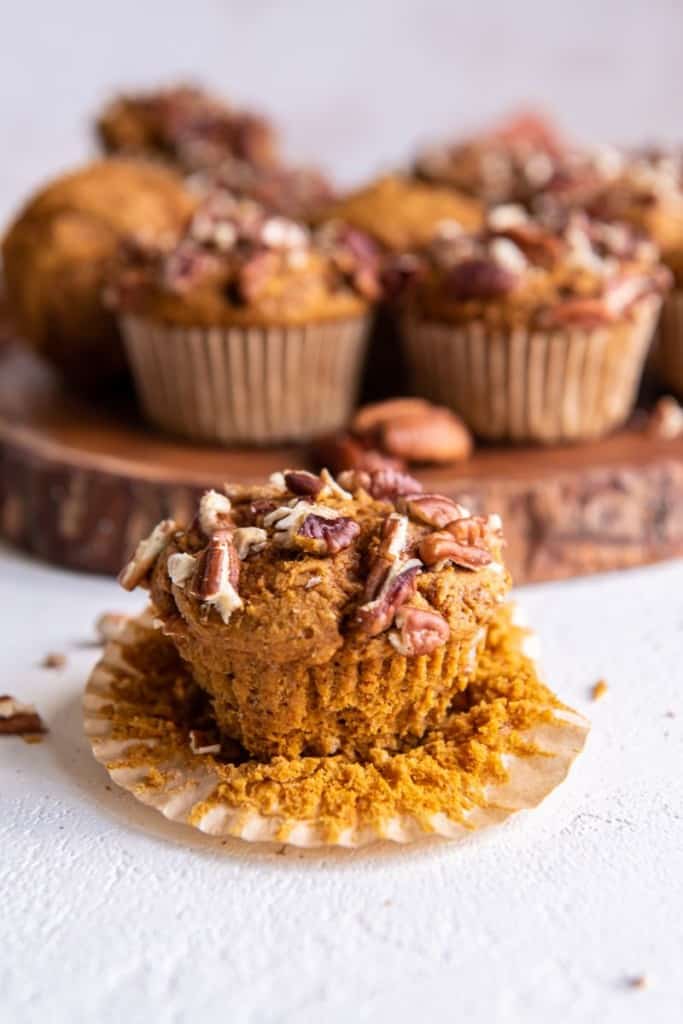 pumpkin muffin with paper