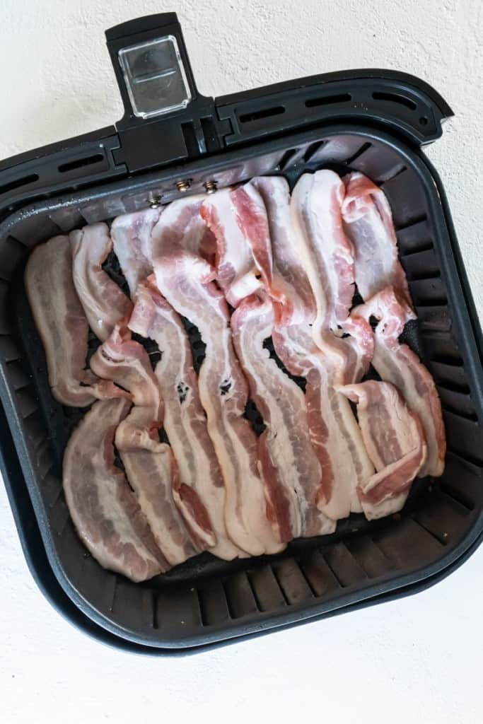 raw bacon in air fryer