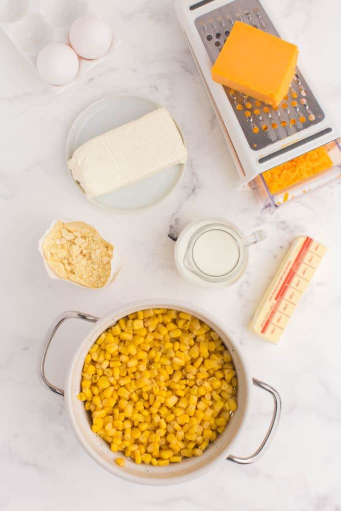 ingredients to make sweet corn casserole