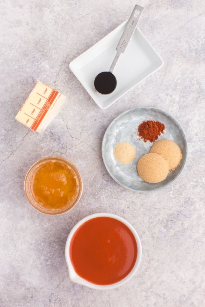 ingredients to make buffalo sauce with honey