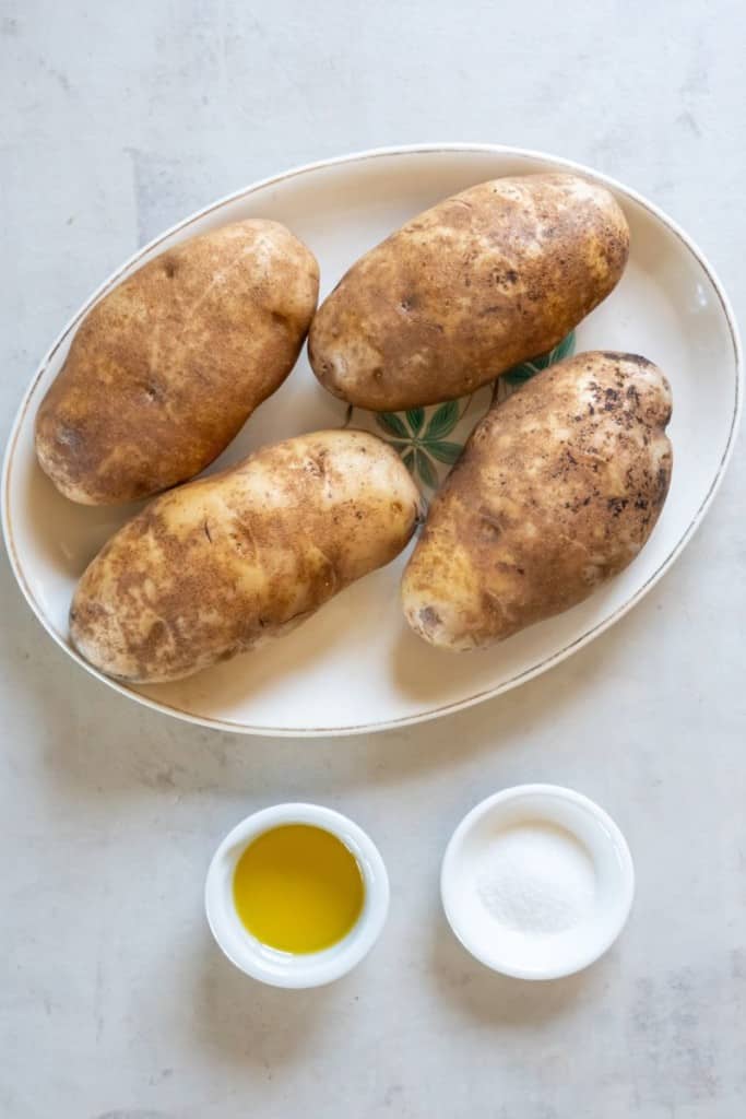 ingredients to make air fryer baked potatoes