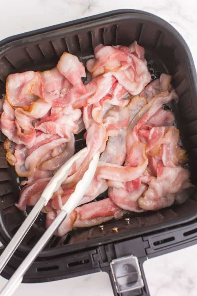 raw bacon in air fryer