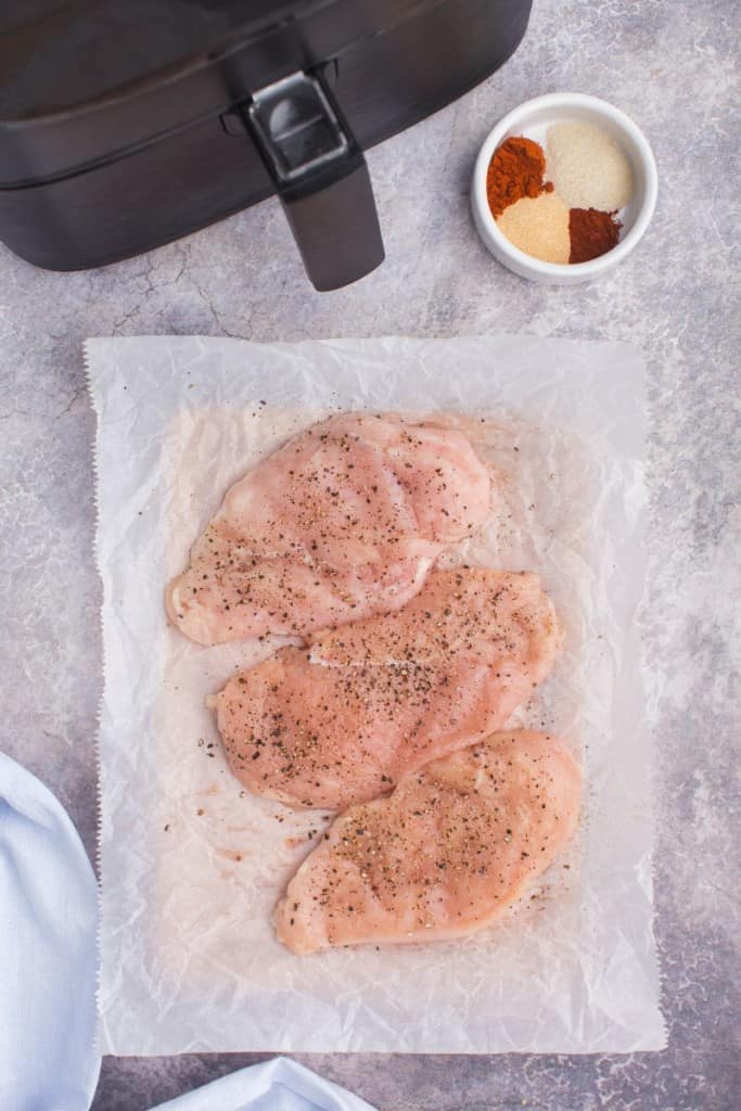 seasoned raw chicken