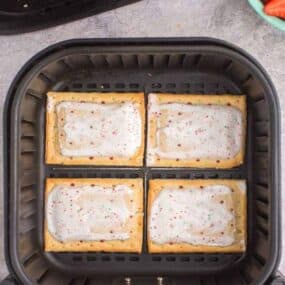 four cooked air fryer pop tarts