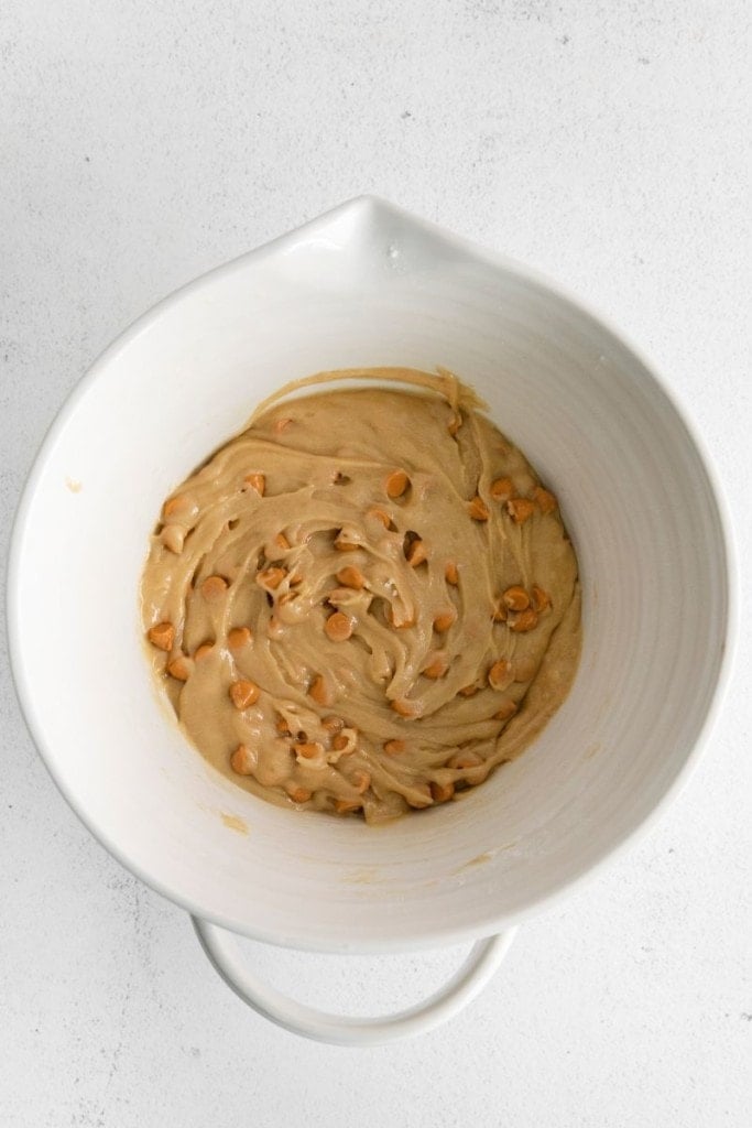 cookie dough batter in a bowl