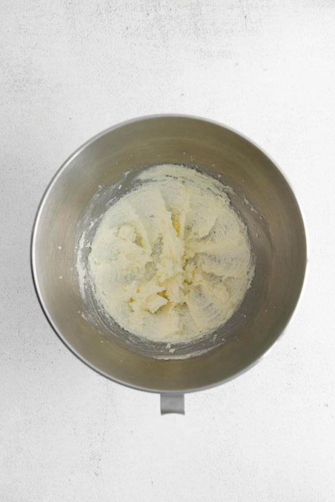creamed sugar and butter in a bowl