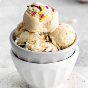 edible sugar cookie bowl with sprinkles