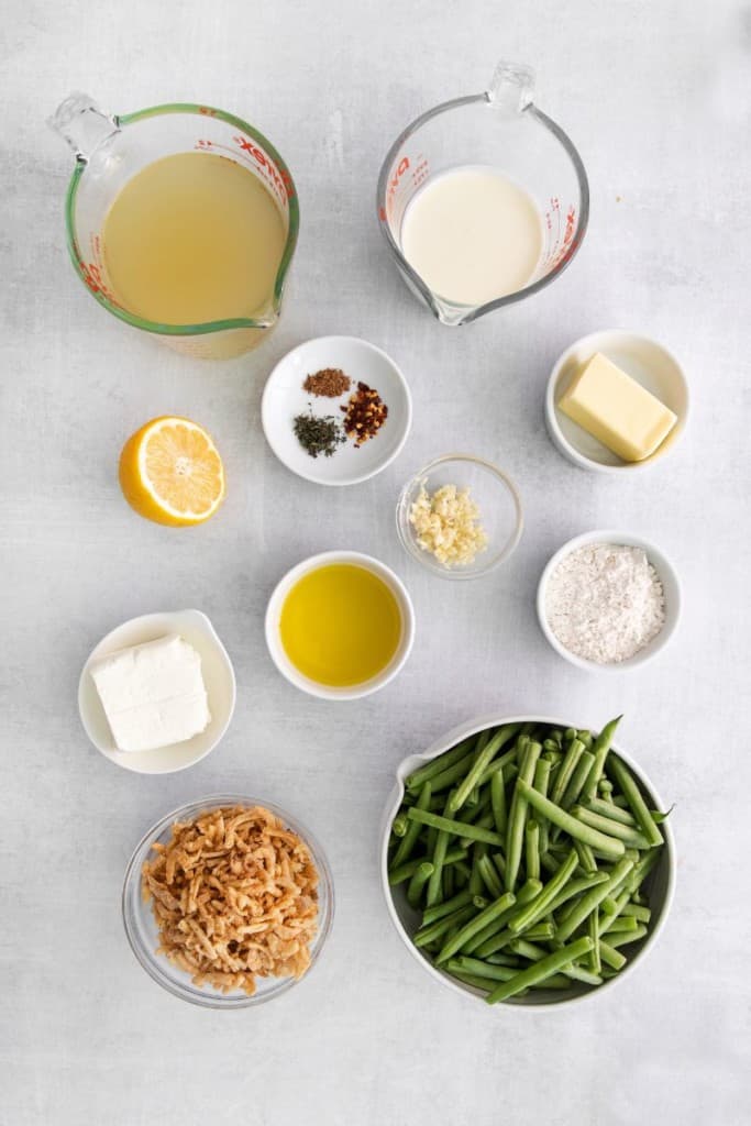 ingredients for green bean casserole