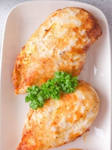 chicken breast on a platter
