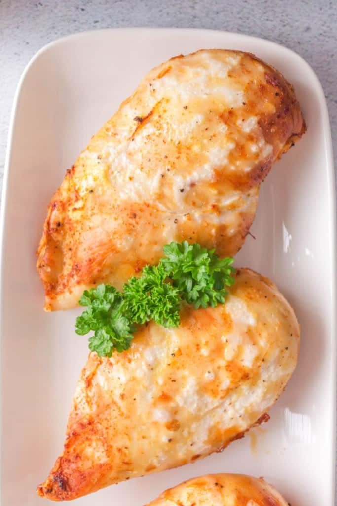 chicken breast on a platter