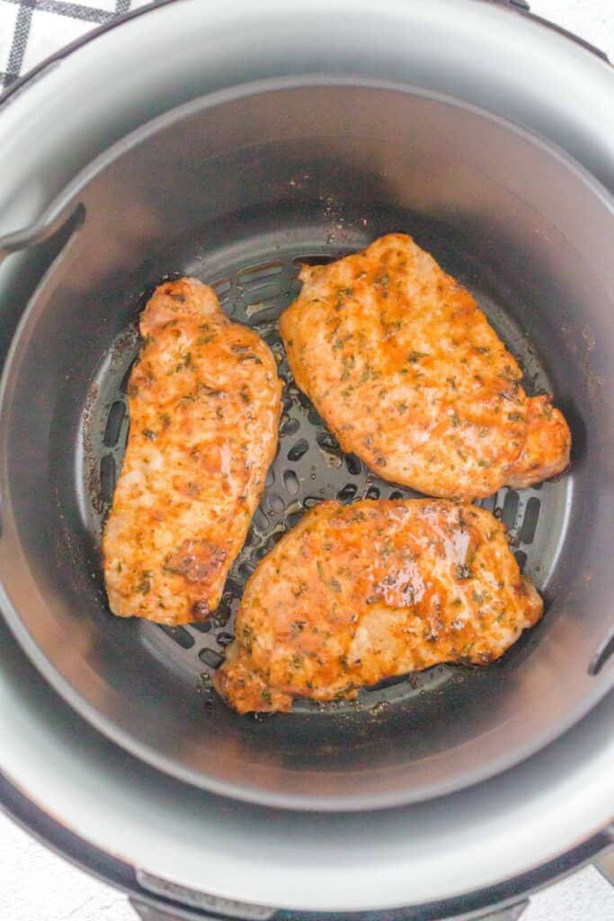 cooked pork chops