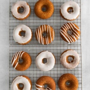 decorated pumpkin donuts
