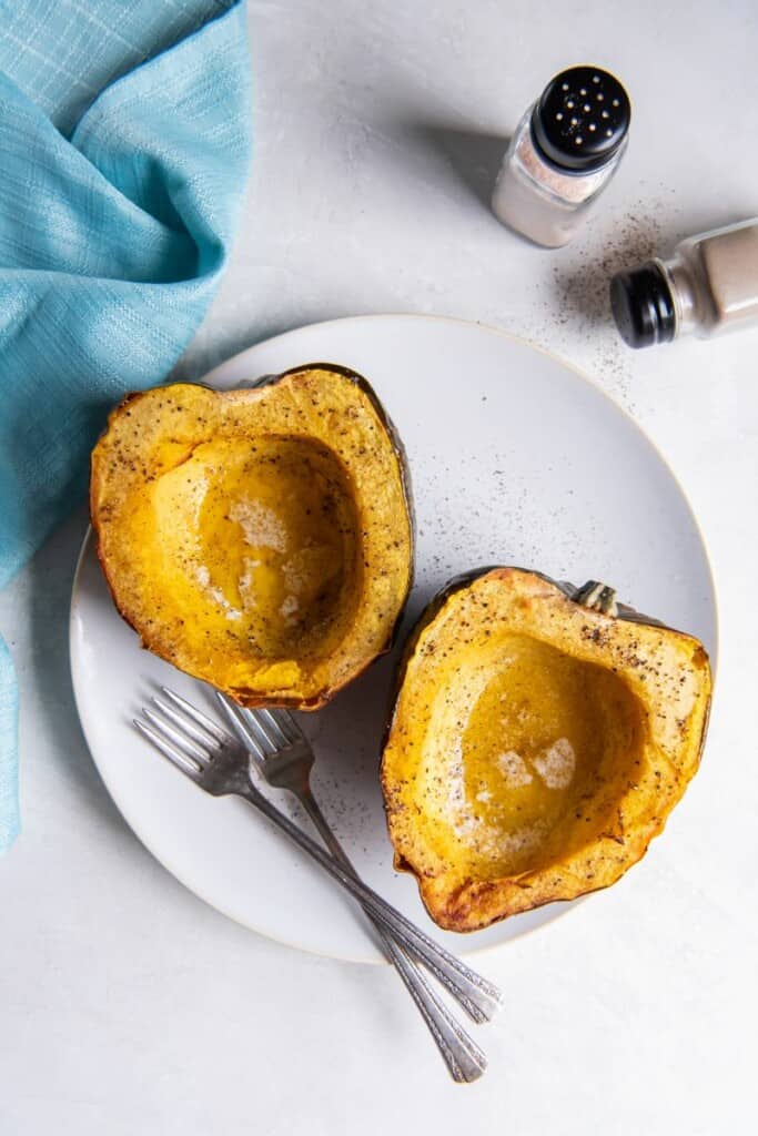 plate with acorn squash