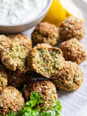 falafel with a bite out