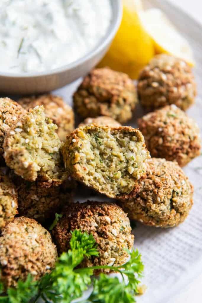 falafel with a bite out
