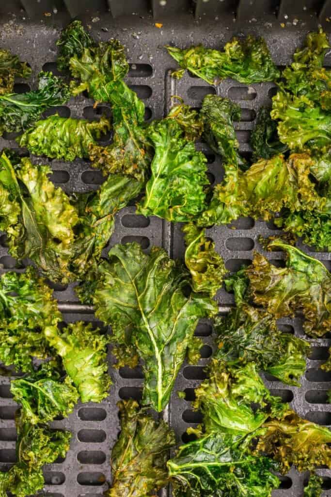 air fried kale chips