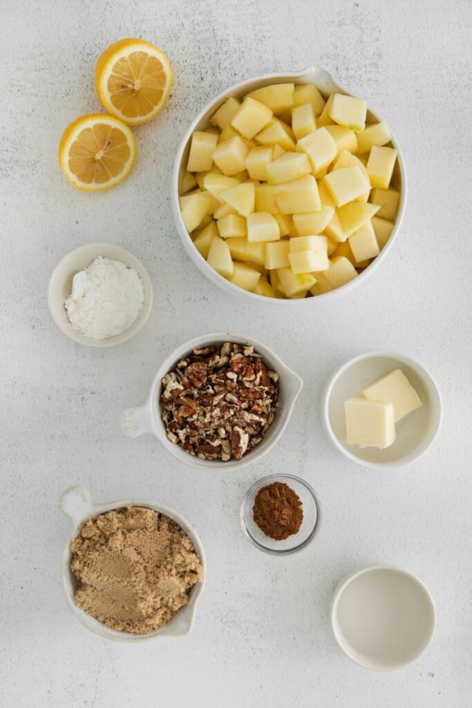 ingredients for cinnamon roll apple pie filling