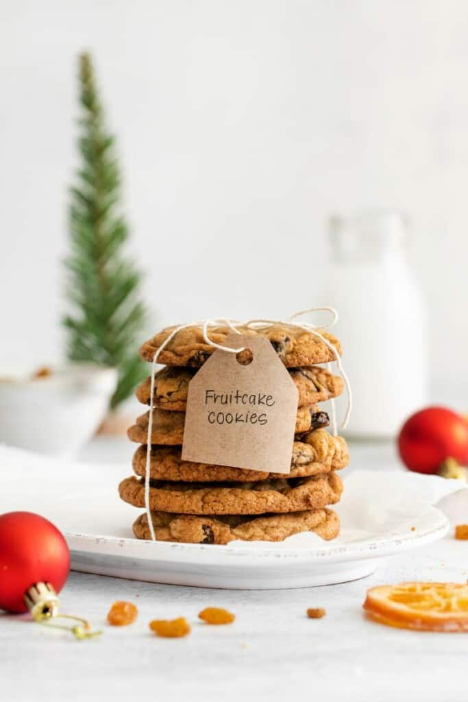 stack of fruitcake cookies