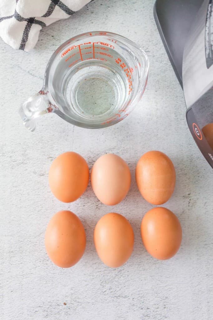 raw eggs and water