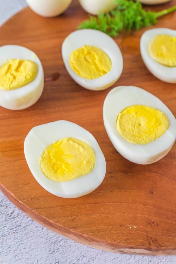 cooked hard boiled eggs