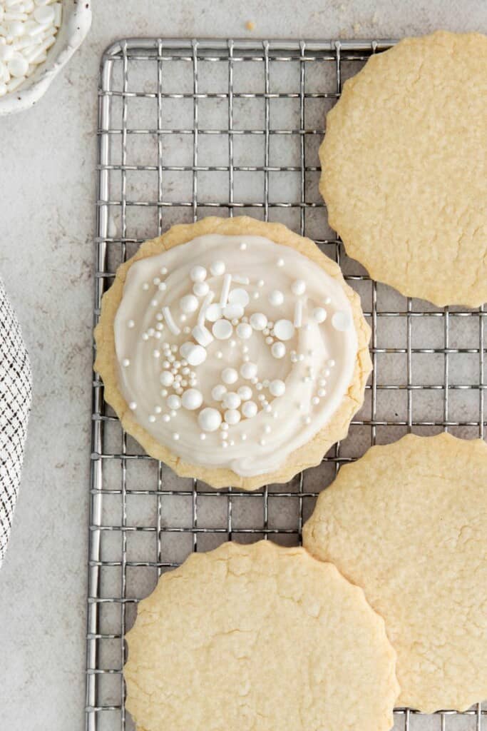 closeup of decorated cookies