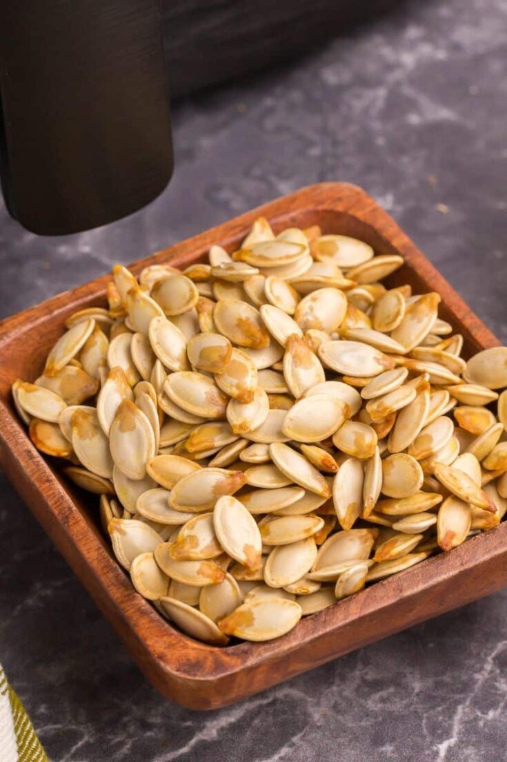 pumpkin seeds in a bowl