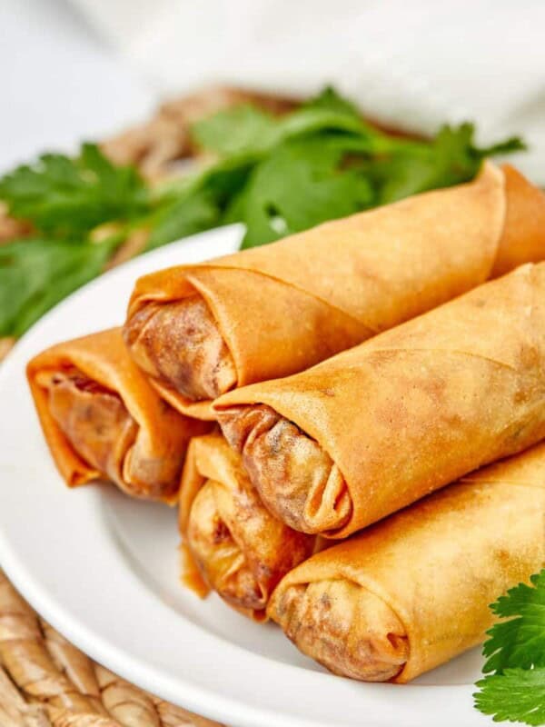 stack of spring rolls