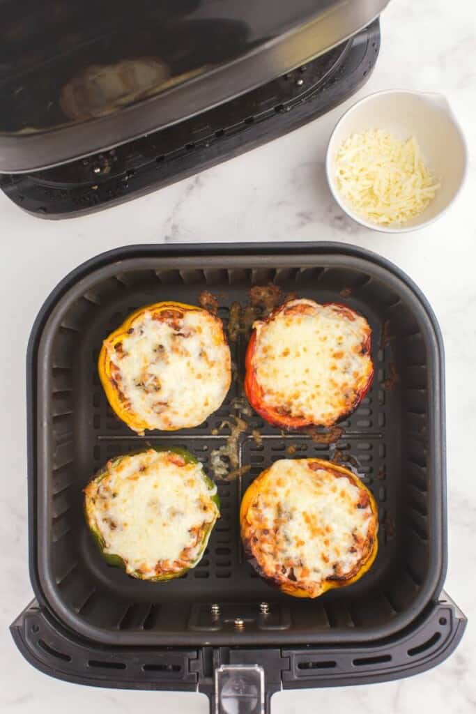 cheese on stuffed peppers