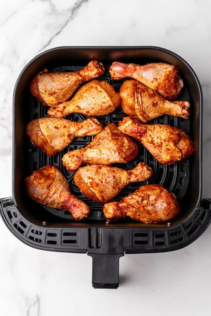 chicken legs in air fryer basket