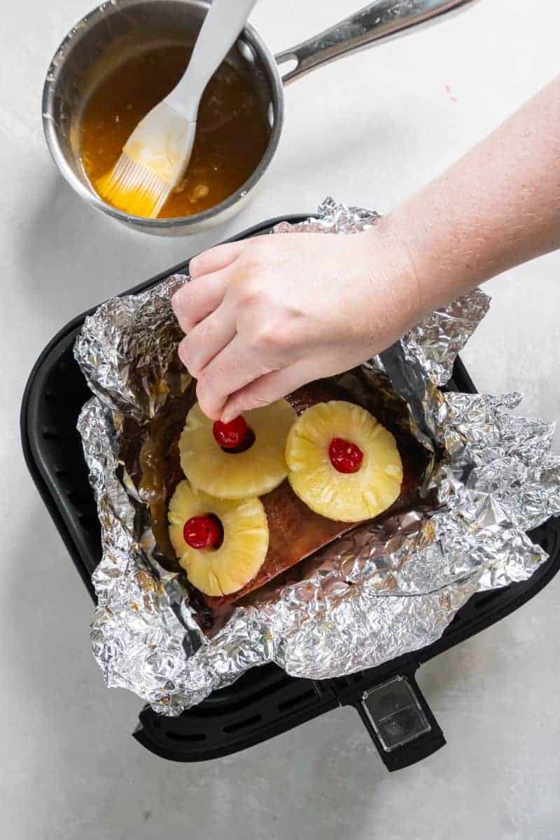 Air Fryer Ham With Pineapple Glaze