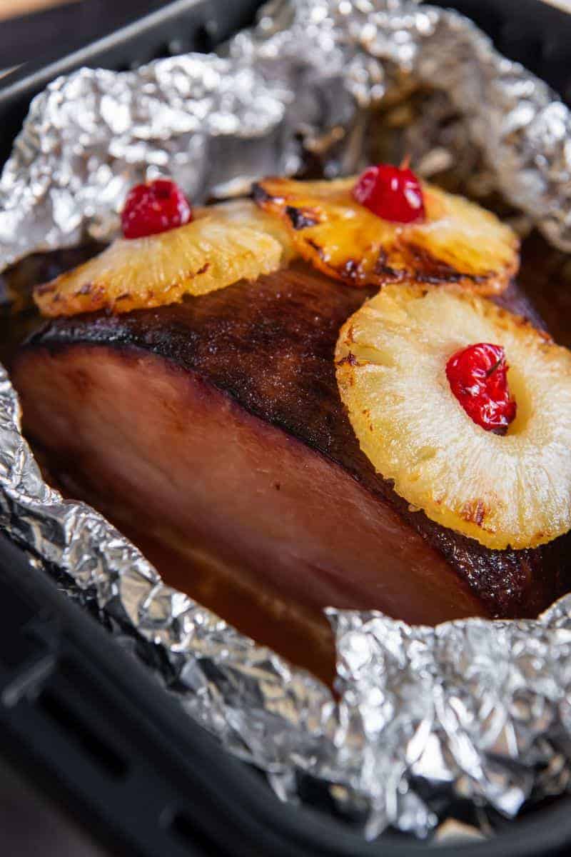 Air Fryer Ham With Pineapple Glaze